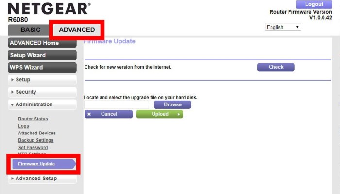 Cara Update Firmware Router