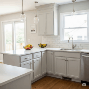Bright and Stylish Modern Kitchen Achieved with Budget-Friendly Remodel Ideas