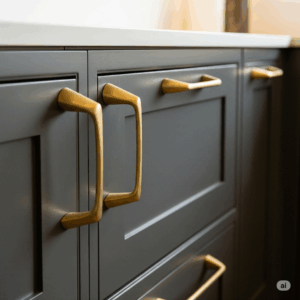 Stylish Modern Cabinet Hardware as a Key Design Element on Kitchen Cabinets